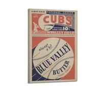 DLJGDS Vintage Sports Posters Baseball Wrigley Field Decorative Painting Canvas Wall Posters And Modern Family Bedroom Decor 20x30inch(50x75cm)