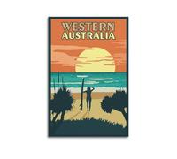 DLJGDS Western Australia Vintage Travel Decorative Painting Canvas Wall Posters And Modern Family Bedroom Decor 08x12inch(20x30cm)