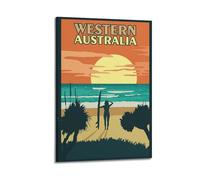 DLJGDS Western Australia Vintage Travel Decorative Painting Canvas Wall Posters And Modern Family Bedroom Decor 12x18inch(30x45cm)