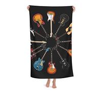 DLJIYZX Bath Towel Guitar Circle Dya Soft Bath Towel Highly Absorbent Multipurpose Towels Oversized Beach Towel 80X130CM