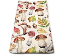 DLJIYZX Hand Towels Watercolor Mushrooms Printed Face Towel Soft Highly Absorbent Bath Towels Multipurpose 30X70CM