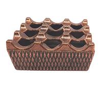DLK - Modern Design Metal 9 Hollow Grid Cigarette Ashtray - Indoor or Outdoor Cigarette Ashtray - Ash Container for Smoker - Ash tray is Made Grid Lid and as Aluminum Body