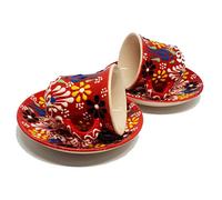 DLK - Set of 2 Handmade Ceramic Coffee Cups Set, 2 x Tile Coffee Cup Set,Turkish Coffee Cup Set of 2 - Red