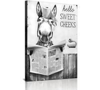 DLKAJFK Scottish Highland Cow Wall Art Animal Art Wall Picture Canvas Picture Funny Newspaper Animal Poster, Bathroom Toilets Poster, Frameless (Poster 12, 1 Pieces - 50 x 70 cm)