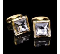 DLKSH 1 Pair shirt Cufflinks gold bottom crystal Cufflinks men and women-China