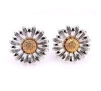 DLKSH 1 Pair Sunflower Cufflinks Luxury Men Shirt Cufflinks Fashion Brand Flower Cufflinks-Default