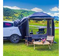 DLLDLGG Camping Tent Automatic 3-4 Man Instant Tent, Pop Up Car Tent, Outdoor Travel Use SUV Tailgate Awning, Waterproof Windproof, Easy Set Up, Suitable for Various Models(Black)