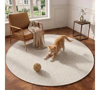 DLLDLGG Cat Cooling Mat Indoor for Summer Sleeping - Woven Pet Mat - Scratch-Resistant Polypropylene Fiber, Three-Line Overlocked Edges, Breathable Hazelnut Texture Pad for Kittens And Small Dogs