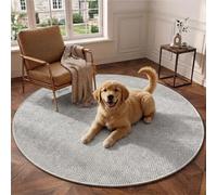 DLLDLGG Dog Cooling Pad Woven Summer Mat for Cats Floor Protector Extra Large - Triple Line Stitch Border Non Shedding Breathable Washable Fiber for Summer Heat Relief