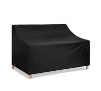 DLLDLGG Outdoor Couch Cover for Patio Furniture, General Purpose 2-3 Seater Sofa Loveseat Cover, Heavy Duty 420D Oxford Waterproof Outside Table and Chair Protection(Black,76x32x33in)