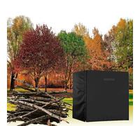 DLLDLGG Wood Chipper Shredder Mulcher Cover, Heavy-Duty 210D Silver-Coated Oxford Fabric, Outdoor Electric Leaf Mulcher Waterproof Dustproof Cover with Drawstring & Storage Bag(102x47x70in)