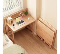 DLLDQBD Modern Natural Wood Desk,Wood Home Office Desk Shelves,Writing Desk Workstation,Simple Study Desk Table Computer Desk - Only Desk(Size:100 * 55 * 70cm,Color:Natural Wood Color)