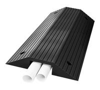 DLLDQBD Road Speed Bumps,Bolt-Down Calming Ramp,Rubber And Plastic Bridge Type Speed Bump,for Roads Communities Garages(Size:76 x 34.5 x 7.5 cm (29.9 in. x 13.6 in. x 3.0 in.))