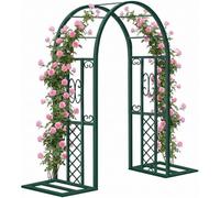 DLLDQBD Rustproof Metal Garden Arch with Stable Base, Pergola Archway