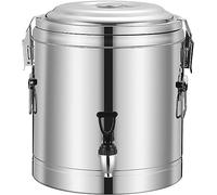 DLLDQBD Stainless Steel Thermal Drink Dispenser - 304 Insulated Beverage Container With Tap For Hot & Cold Water, Ideal For Catering, Tea, Coffee, Soup(Size:20L)
