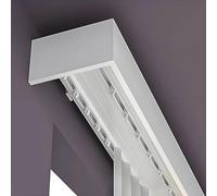 DLLDQBD Wall Mount Double Tracks And Curtain Pelmet,Three-in-one Room Dividers Set For Windows, Curtain Boxes Valance Rod(Size:11.5FT/350CM)