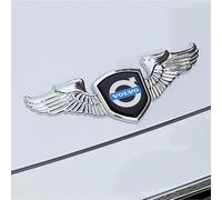 DLLHL Car 3D Emblem Sticker for Volvo XC60,Metal Logo Car Sticker Badge Decals Sign Waterproof Self-Adhesive Personalised Car Styling Accessories,Silver