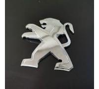 DLLHL Car Badge Emblem for Peugeot 2008 2013-2015, Original Quality Logo Accessory Badge Decal Sign Emblem Stickers Logo Accessories,Silver-S