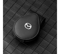 DLLHL Car Sunglasses Holder for Mazda MX-5,Magnetic Leather Car Visor Sunglass Holder Glasses Clip for Car Car Glasses Holder Scratch Resistant Car Visor Accessories,Black