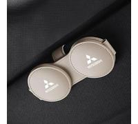 DLLHL Car Sunglasses Holder for Mitsubishi L200,Magnetic Leather Car Visor Sunglass Holder Glasses Clip for Car Car Glasses Holder Scratch Resistant Car Visor Accessories,Beige