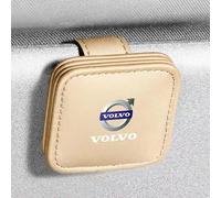 DLLHL Car Sunglasses Holder for Volvo EX40,Magnetic Leather Car Visor Sunglass Holder Glasses Clip for Car Car Glasses Holder Scratch Resistant Car Visor Accessories,Beige