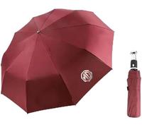 DLLHL Car Umbrella for MG Marvel R 2021-2024,Glass Fiber with Emblem Travel Umbrellas Folding Umbrella Portable Umbrella Automatic Umbrellas for Men and Women,Red
