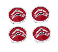 DLLHL Set of 4 Car Wheel Hub Covers for Citroen C3 Pluriel,ABS Hub Center Cover Wheel Center Caps with Embleem Wear Resistant Anti Rust Automotive Accessories,Red