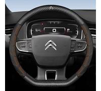 DLLHL Steering Wheel Cover for Citroen Berlingo M 2018-2024 2025,Napa Leather Carbon Fiber Steering Wheel Cover Protector Matches Car Interior Anti-Slip Enhanced Grip Decoration Car Accessory