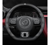 DLLHL Steering Wheel Cover for MG MG4 2022 2023 2024 2025,Napa Leather Carbon Fiber Steering Wheel Cover Protector Matches Car Interior Anti-Slip Enhanced Grip Decoration Car Accessory