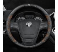 DLLHL Steering Wheel Cover for MG MG4 2022 2023 2024 2025,Napa Leather Carbon Fiber Steering Wheel Cover Protector Matches Car Interior Anti-Slip Enhanced Grip Decoration Car Accessory