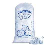 Dllxumm Plastic Ice Bags 10 Lb with Drawstring, 50ct Heavy-Duty Ice Bags Reusable Ice Cube Bags for Ice Machine, Portable Storage