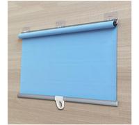 DLLY Blackout Roller Shades, Sunshade Roller Blinds for Windows, Blackout Curtains, Windows Roll Up Shades Without Drilling, Sunscreen Thermal Blinds,blue-85x150cm/33 * 59in