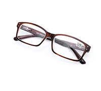 DLLY Reading Glasses for Men,Clear Vision,with Spring Hinges,Anti-Blue Light,Reading Aids for Computers,Mobile Phones,TV,Anti-Fatigue,Anti-Vertigo,Comfortable Eyeglasses,Brown,+2.00