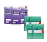 DLM Direct Pukka Pad A4 Metallic Jotta Notebook 4 Pack with Things To Do Today Pads 3 Pack, Wirebound Legal Ruled Notebooks, Daily Task Planner Pads, For School Office and Home Organisation