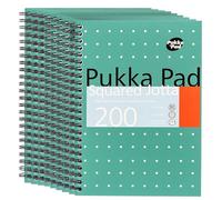 DLM Direct Pukka Pad A5 Squared Jotta Book, 200 Pages Wirebound Notebook, 5mm Squared Paper, 80GSM Paper, Perforated Edges for School, Office, Notes and Journaling