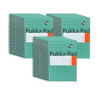 DLM Direct Pukka Pad A5 Squared Jotta Book 200 Pages Wirebound Notebook with 5mm Squares, 80GSM Paper with Perforated Edges for School Office & Journaling (Pack of 30)