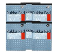 DLM Direct Pukka Pad A5 Writing Pads - 80GSM Paper Notebook, 160 Pages Smooth Tear-Out Sheets Writing Book, Compact Sturdy Binding Notepad for Study, Office and Daily Writing | Pack of 6