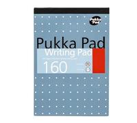 DLM Direct Pukka Pad A5 Writing Pads - 80GSM Paper Notebook, 160 Pages Smooth Tear-Out Sheets Writing Book, Compact Sturdy Binding Notepad for Study, Office and Daily Writing | Pack of 1