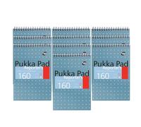 DLM Direct Pukka Pad Reporter's Notepad - Metallic Blue 80gsm Paper Notebook, 160 Pages College Ruled Writing Pad, Perforated Tear Out Sheets Note Pad for Office, School & Study Notes | Pack of 10