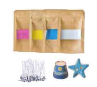 Dlmlemu Candle Sand Set with Wick, Granulated Candle Kit Floating on Water, Colorful DIY Handcrafted Sand Wax Candle, Creative Gift for Home Decor Christmas and Birthdays, Wax Sand DIY (Set 1)