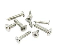 DLNTXFDG 10pcs/50pcs 304 Stainless Steel Cross Flat Wafer Head Self-tapping Screw M2 M2.3 M2.6 M3 M4 M5 M6(6mm,50pcs M2)