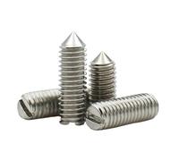 DLNTXFDG 10pcs/M1.6 M2 M2.5 M3 M4 M5 M6 304 Stainless Steel Slotted Set Screws With Cone Point Machine Thread Grub Screw(10mm,M3-10pcs)