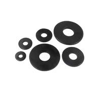 DLNTXFDG 1pcs/50pcs M3 M4 M5 M6 M8 M10 M12 M14 M16 Black Carbon Steel Large Size Oversize Big Wider Flat Washer(5pcs M6x25x2)
