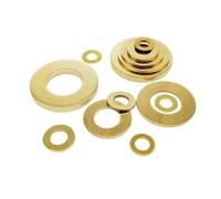 DLNTXFDG 2pcs/100pcs Solid Brass Copper Flat Washer Plain Gasket M2 M2.5 M3 M4 M5 M6 M8 M10 M12(100pcs M3x7x0.5mm)