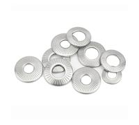 DLNTXFDG 2pcs/50pcs 304 Stainless Steel Disc Spring Serrated Lock Washer M3 M4 M5 M6 M8 M10 M12 M16(10pcs M10)