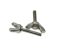 DLNTXFDG M3 M4 M5 M6 M8 M10 304 Stainless Steel Wing Screw Claw Hand Tighten Screws(M4-25mm(10pcs))