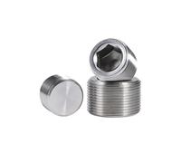 DLNTXFDG M4 M5 M6 M8-M33 304 Stainless Steel Internal Hexagonal External Thread Plug Metric Fine Thread(1pcs M30X1.5)