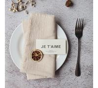Dloapesy Cheesecloth Napkins - Set of 6, Weddings & Dinner Parties, Everyday Use, Hand Dyed 100% Cotton (Beige, 42cm*42cm)