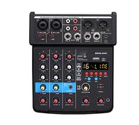 DLOETT 4 Channel Audio Mixer Sound Interface 16 DSP USB Mixing Console for Home Recording, Streaming