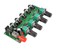 DLOETT 4 Ways Stereo Mixer Board Audio Source Reverberator Driver headphone amplifier Mixing Board DIY Four inputs one output (Color : Argento)